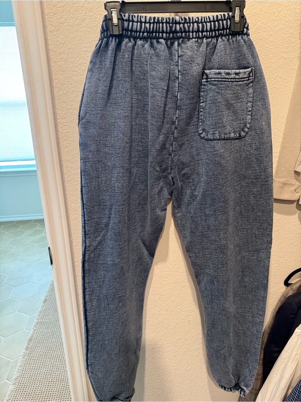 TALENTLESS Washed Blue Drawstring Joggers - Picture 4 of 4